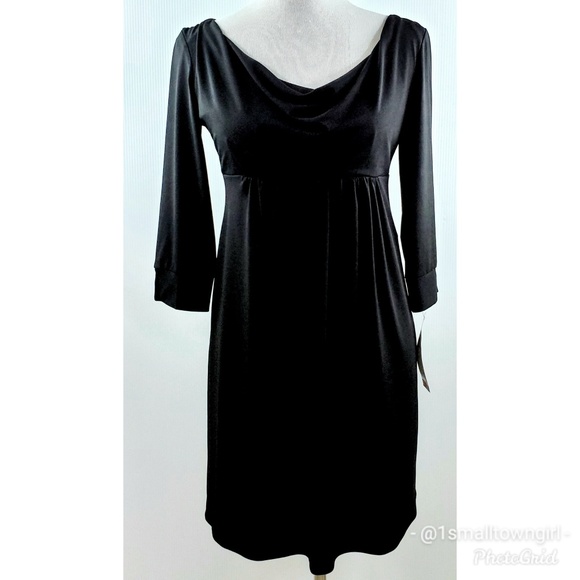 London Times Dresses & Skirts - London Times knit cowl neck empire dress 6 NWT